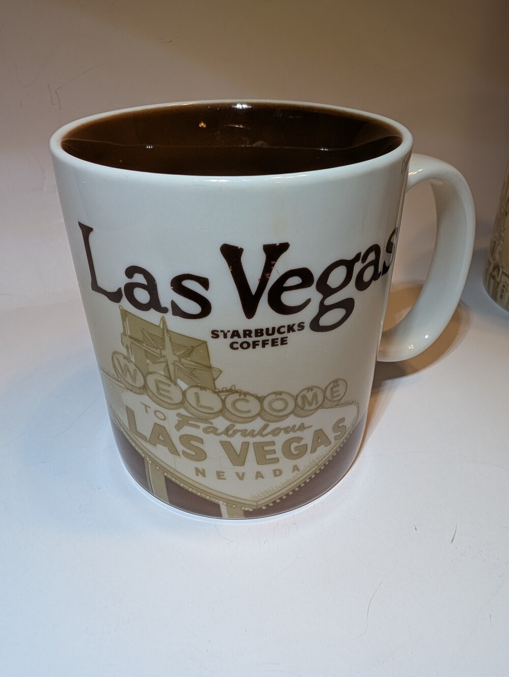 Starbucks Las Vegas Brown and Cream Ceramic Mug 2012